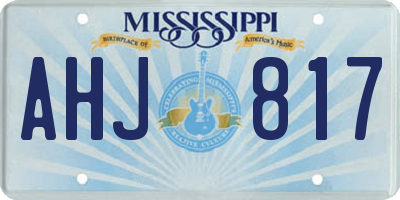 MS license plate AHJ817