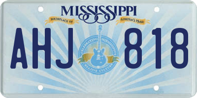 MS license plate AHJ818
