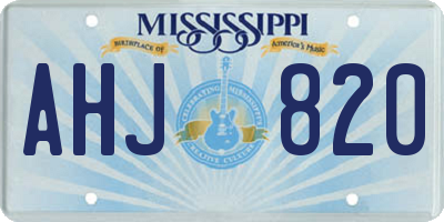 MS license plate AHJ820