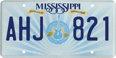 MS license plate AHJ821