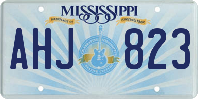 MS license plate AHJ823