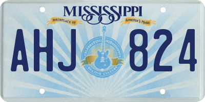 MS license plate AHJ824