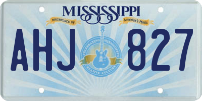 MS license plate AHJ827