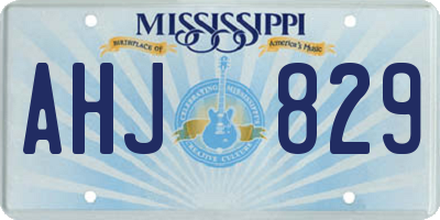 MS license plate AHJ829