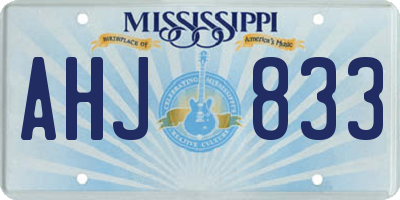 MS license plate AHJ833