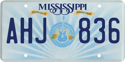 MS license plate AHJ836