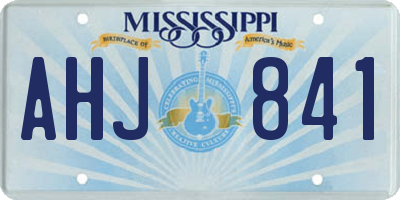 MS license plate AHJ841
