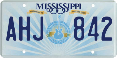MS license plate AHJ842