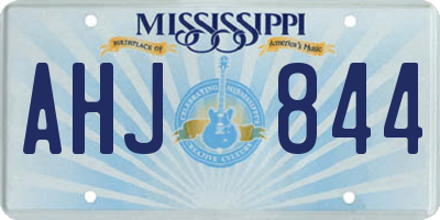 MS license plate AHJ844