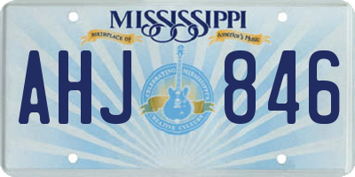 MS license plate AHJ846