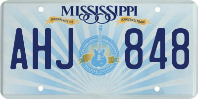 MS license plate AHJ848