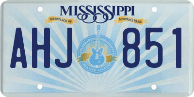 MS license plate AHJ851