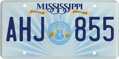 MS license plate AHJ855