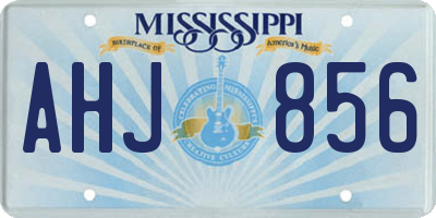 MS license plate AHJ856
