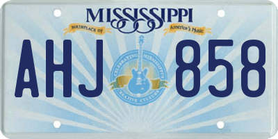 MS license plate AHJ858