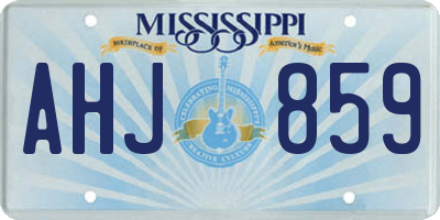 MS license plate AHJ859