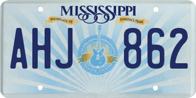 MS license plate AHJ862