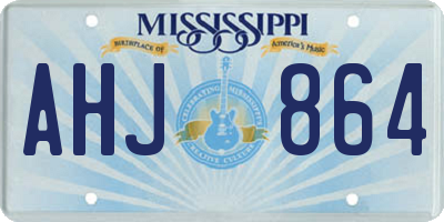 MS license plate AHJ864