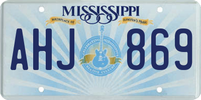 MS license plate AHJ869