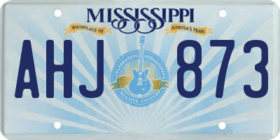 MS license plate AHJ873