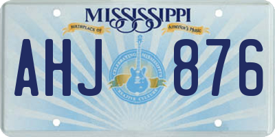 MS license plate AHJ876