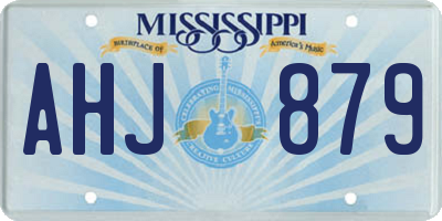 MS license plate AHJ879