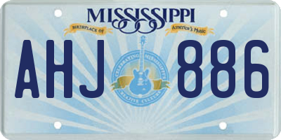 MS license plate AHJ886