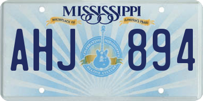 MS license plate AHJ894