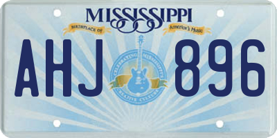 MS license plate AHJ896
