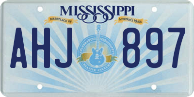 MS license plate AHJ897