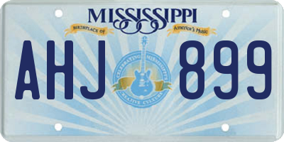 MS license plate AHJ899