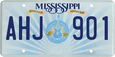 MS license plate AHJ901