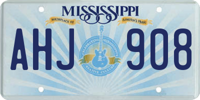MS license plate AHJ908