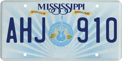 MS license plate AHJ910