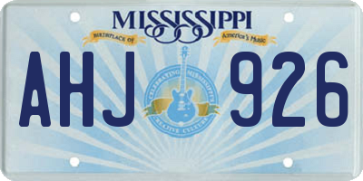 MS license plate AHJ926