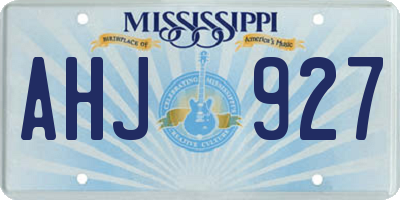 MS license plate AHJ927
