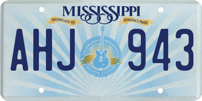 MS license plate AHJ943