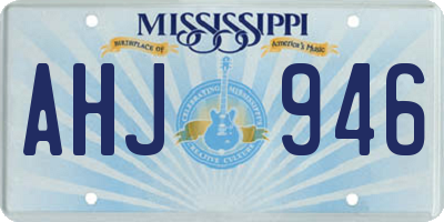 MS license plate AHJ946