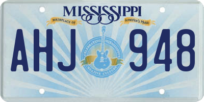 MS license plate AHJ948