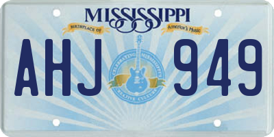 MS license plate AHJ949