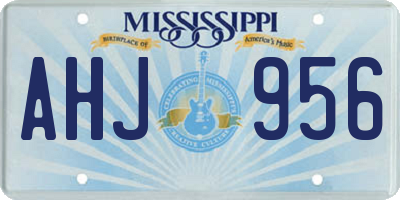 MS license plate AHJ956