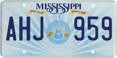 MS license plate AHJ959