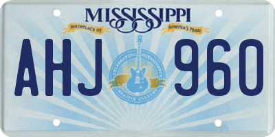 MS license plate AHJ960
