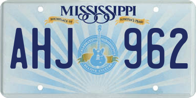 MS license plate AHJ962