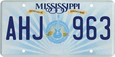 MS license plate AHJ963