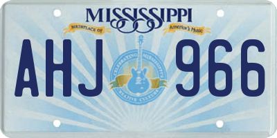 MS license plate AHJ966