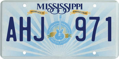 MS license plate AHJ971