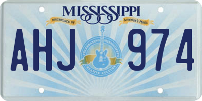 MS license plate AHJ974