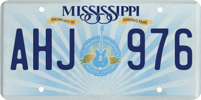 MS license plate AHJ976