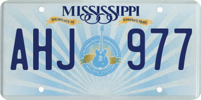 MS license plate AHJ977